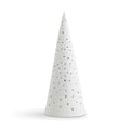 Kahler Nobili Tealight Candle Holder High, Snow White, 11.8" H, Designed by Bache & Bendix Becker, Gift Box Included - color: Snow White, size: 28,5 cm