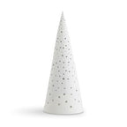 Kahler Nobili Tealight Candle Holder High, Snow White, 11.8" H, Designed by Bache & Bendix Becker, Gift Box Included - color: Snow White, size: 28,5 cm