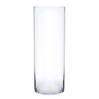 Royal Imports Flower Glass Vase Decorative Centerpiece for Home or Wedding - Cylinder Shape (4" Wide x 12" Tall, Clear) - size: 4" wide x 12" tall