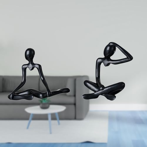 Fenteer Thinker Figurine Abstract Sculpture Desktop Ornament Minimalist Statue Creative Hollow Design Made of Pp Suitable for Office Home Decoration Gift