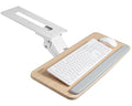 VIVO Adjustable Computer Keyboard and Mouse Platform Tray Ergonomic Under Table Desk Mount Drawer Underdesk Shelf, Light Wood, MOUNT-KB03C - color: Light Wood, size: 25"