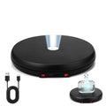 Colingmill LED Light Motorized Rotating Display Stand Turner 360 Degree Display Spinner 10 Inch/44lbs Black Electric Rotating Display Base with USB Cable for Photography Products Display Jewelry