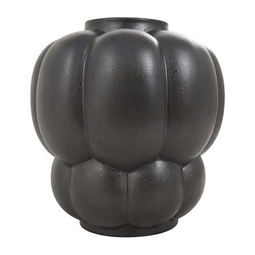 Deco 79 Ceramic Decorative Vase Wide Bubble Inspired Centerpiece Vase with Distressed Speckled Texturing, Flower Vase for Home Decoration 12" x 12" x 13", Black - size: 12" x 12" x 13"