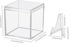 6 Pack Championship Ring Display Case Clear Acrylic Display Case Mini Baseball Softball Ring Holder Single Ring Display Box Stand 1 Slot Ring Hole Storage Box Gift for Sports Fans, 2.16 Inch - size: 6 Pack