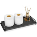 Gypie Toilet Paper Basket, Tank Tray with Handle, Bathroom Counter Storage Tray for Kitchen (Black) - color: Black