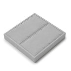 Microfiber Jewelry Pendant Display Tray Jewelry Necklace Organizer Display Tray(Gray) - size: 5.5" x 5.51" x 0.78"