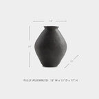 Signature Design by Ashley Hannela 17" Modern Distressed Polyresin Vase, Antique Brown - color: Dark Brown, size: 17 inch