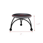 Geesatis 2 Pcs Candlesticks for Pillar Candles Metal Modern Style Pillar Candle Holder Stand Plate Candle Tray for Party, Black - color: Black