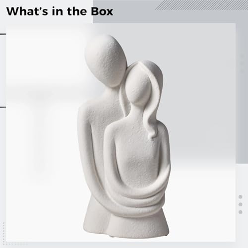 Abstract Resin Sculpture, Modern Thinker Statue, Minimalist Bookshelf and Bedroom Decor