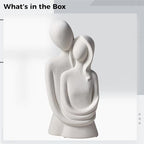 Abstract Resin Sculpture, Modern Thinker Statue, Minimalist Bookshelf and Bedroom Decor