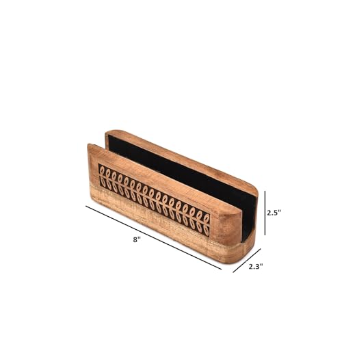 NIRMAN Laptop Stands Acacia Wood Vertical Laptop Stand for Desk Suitable for laptops Gaming Laptops, IPad, Tablets (8" x 2.3" x 2.5")