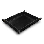 Londo Genuine Leather Tray Organizer - Practical Lightweight Water Resistant Computer Table Desk Storage Box for Wallets, Watches, Keys, Coins, Cell Phones and Office Equipment - color: Black