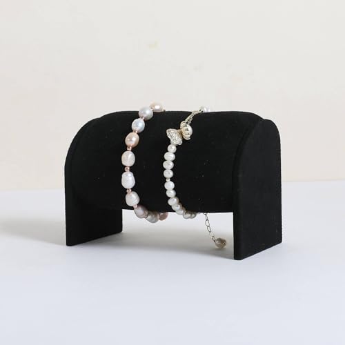 Velvet Watch Display Stand for Selling, Bracelet Storage Organizer for Boutique Store, Woman Jewelry Bangle Holder for Home Decor【Black】 - color: Black