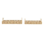 Household Essentials Woven Seagrass Scalloped Rectangular Trays, Set of 2, Natural - color: Natural Seagrass, size: 16" x 11.5" x 4.8"
