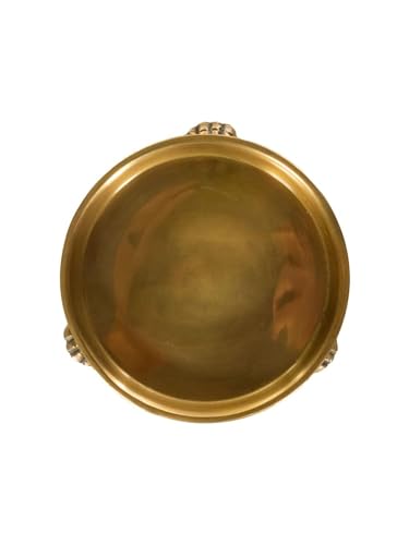 Round Clawfoot Dish — by Alice Lane Home Collection — Gold — for Home Decor, Candles, Jewelry, Perfume, Cosmetics, and Coffee Table — Size Small - size: 4.5"