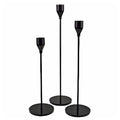 Candlestick Holders,Metal Black Candle Holders for Candlesticks Set of 3 for Fits 3/4 inch Thick Candle&Led Candles Taper Candles for Events,Wedding, Dinning, Holiday Centerpiece Décor
