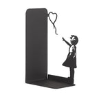 Girl with Balloon Silhouette Bookends, Banksy Arts, Iconic Figure Book Stand, Street Arts, Graffiti Art, Hope Themed Bookend, Decorative Balloon Girl Book Stand, Flying Balloon Girl Book Holder
