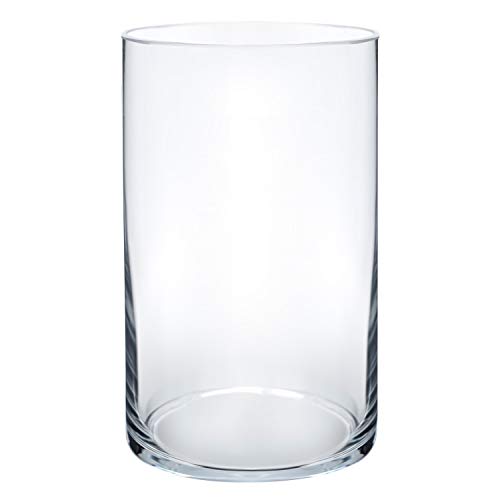Royal Imports Flower Glass Vase Decorative Centerpiece for Home or Wedding - Cylinder Shape, 6" Tall, 3.5" Opening, Clear - size: 3" wide x 6" tall