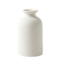 White Ceramic Bud Vase Minimalist Small Flower Vases Floral Arrangement Holder Bottle for Home Office Decor