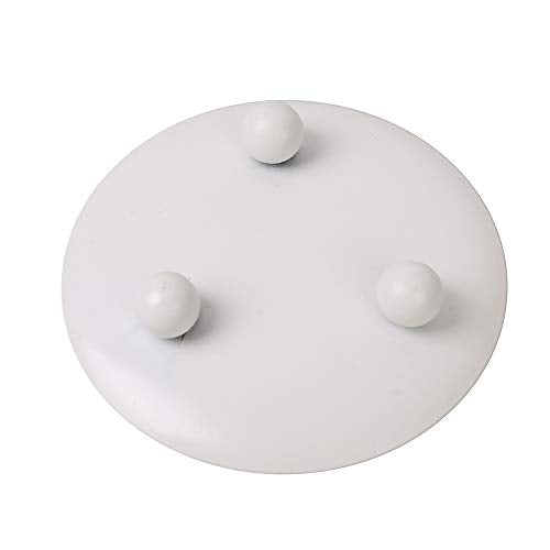 Scwhousi White Iron Plate Candle Holder,Decorative Iron Pillar Candle Holder, Set of 3,Candle Stand for Wax Candles - color: White