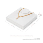 Small PU Leather Jewelry Bust Portrait Necklace Pendant Display Stand Trade Show Jewelry Mannequin USP-TT16613-new (White) - size: 6.3" x 6.3" x 1.97"