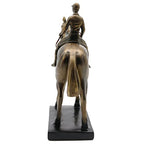Lukitas Horse Rider Statues and Sculptures, Racing Figurine Home Decor, Equestrian Gift for Horse Lovers, Horseback Riding Ornament, Resin 10.5''