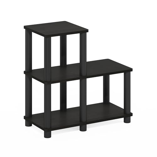 Furinno Turn-N-Tube Accent Decorative Shelf, Espresso/Black - color: Espresso/Black