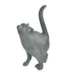 Newman House Studio Garden-Statues Cat-Figurines Home Garden Decor - Farmhouse Backyard Polyresin Kitten 7.6L x 4W x 14.5H inch - color: Single Cat