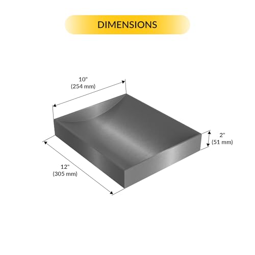 Brixwell Standard Counter Top Deal Tray, Stainless Steel Construction, 12" Width x 10" Depth x 2" Height, Rectangular Countertop Transaction Tray, Brushed Stainless Steel Finish - size: 12" x 10" x 10"
