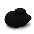 Microfiber Jewelry Bust Display Necklace Pendant Microfiber Jewelry Necklace Display Stand for Showcase(Black) - color: Black