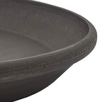 PSW Pot Collection AP30DC 12-inch Plastic/Stone/Wood Composite Plant Saucer Drip Tray – No Drainage Hole (Drillable), Indoor/Outer Water Tray, Dark Charcoal - color: Dark Charcoal, size: 12-Inch