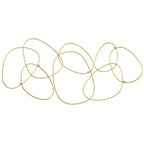 Hicarer 3 Pcs Interlocking Rings Wall Sculpture Gold Metal Home Wall Decor Abstract Aesthetic Gold Decoration for Art Bedroom Living Room Bathroom Home(Circle) - style: Circle