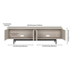 Henn&Hart Whitman, 70'' Rectangular TV Stand, Alder White - color: Alder White, size: 70'' Rectangular TV Stand