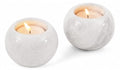 Marble Tealight Candle Holder 3.5 Inch White Gifts, Stone Holders for Votive Candles & Small Tea Lights Set of 2 for Birthday, Wedding Decorations - size: 3.5 inches