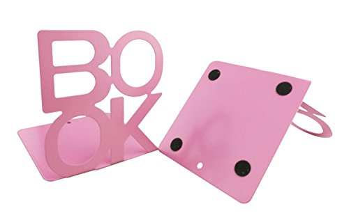 Winterworm Cute Fashion Book Style Nonskid Bookends Art Bookend Home Office Kitchen Book Shelf (Pink) - color: Pink