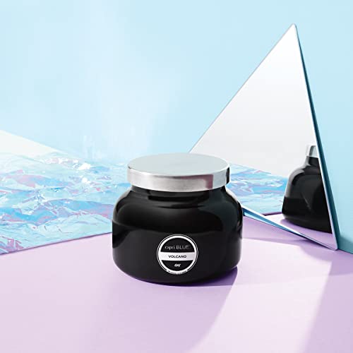 Capri Blue Volcano Scented Candles - Luxury Glass Jar Candles for Home Scented with Tropical Fruit & Sugared Citrus - Soy Wax Blend - Capri Blue Volcano - Black Color (19 oz) - color: Black, size: 19 oz