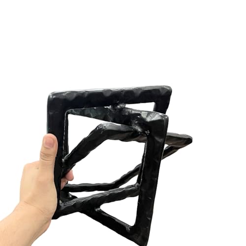 Small Decorative Handmade Small Aluminum Modern Art Sculpture for Coffee Tables & Consoles – Abstract Geometric Design, Black Matt Finish | Collectible Figurines