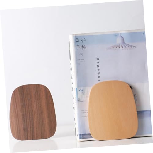 Creative Beech Bookend for Shelves Decorative Book Stand with Smooth Finish Minimalist Style Organizer for Home Office Library and Student Bookshelves