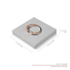 Microfiber Minimalism Style Jewelry Display Stand Showcase Jewelry Organizer Square Holder(Gray) - size: 5.51" x 5.51" x 0.77"