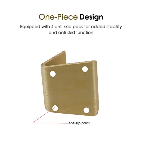 Minimalist Birch Wood Tablet Ipad Mini Air Case Stand Holder Rocks for Desk, Wooden Simple Ipad Pro Riser Holder Compatible with Apple iPad, iPad Air, iPad Mini Case, Kindle Fire, E-Reader ect, White