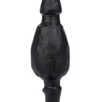 Creative Co-Op Tall Decorative Hand-Forged Metal Taper Holder, Black - size: 4" Round x 20"H