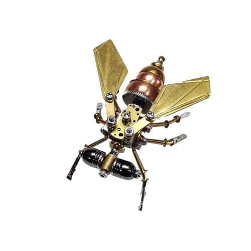 3D Metal Model Kits Puzzle for Adults, Steampunk Electric Mechanical, Assembly DIY Gift Craft Hobby for Men Christmas Decorations Insect Brass Puzzle (Fly) - style: Fly