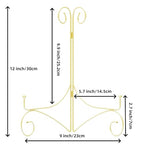 Iron Plate Stand for Display with Folding Design, Picture Stands for Tables, 12 Inch Large Easels for Displaying for Book, Art Piece, Photo and Platter, 12’’ Gold