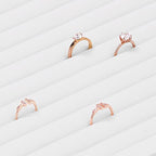 White Jewelry Ring Display Tray PU Leather Ring Earrings Display Organizer Tray - size: 11 Slot