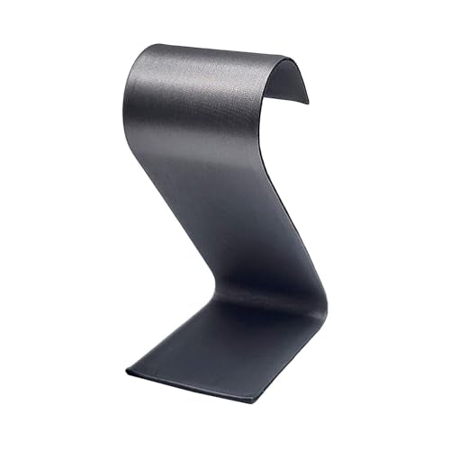 MOOCA 6 Pcs Set Metal Steel Gray Faux Leather Earring Display Stand Displays, Jewelry Organizer Display Holder for Earrings, Steel Gray Color, 2 1/8 W x 1 1/2 D x 3 1/2 H in - color: Steel Gray Faux Leather, Small
