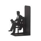 George Washington and Abraham Lincoln Bookends, American Icons Themed Book Stand, Decorative Greatest President Bookend, Presidential Silhouette Book Ends, Historical American Leaders Metal Bookend