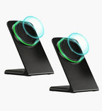 2 Pack Magnetic Wireless Charger for iPhone 15W Phone Charger Stand for iPhone 17/16/15/14/13/12 Series (Onyx Black) - color: 2 Pack Onyx Black