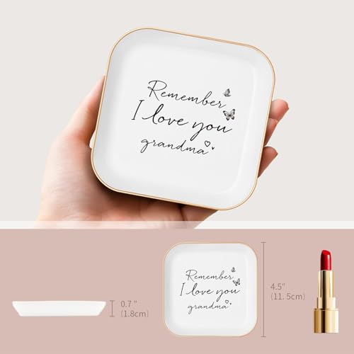 Grandma Gifts – Jewelry Dish, Best Grandma Ever Keepsake, Sentimental Gift from Grandkids, Sweet and Thoughtful Gift For a Grandma - style: Grandma