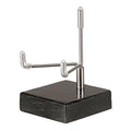 Hipiwe Adjustable Stainless Steel Arms Display Stand Wooden Base Rock Display Small Display Easel Holder for Displaying Fossil Coral Geodes Rock Mineral Agate Plate Seashell and Photos, 2"x2"x3.1" - size: Small