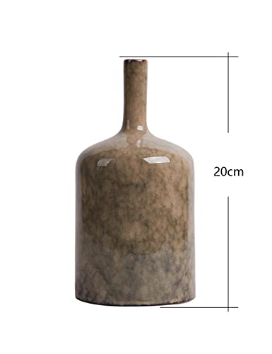 HAUCOZE Ceramic Flower Vase Decorative Sculpture Modern Home Decor Table Centerpiece Gift for Dining Living Room 8.0 Inch - size: Medium